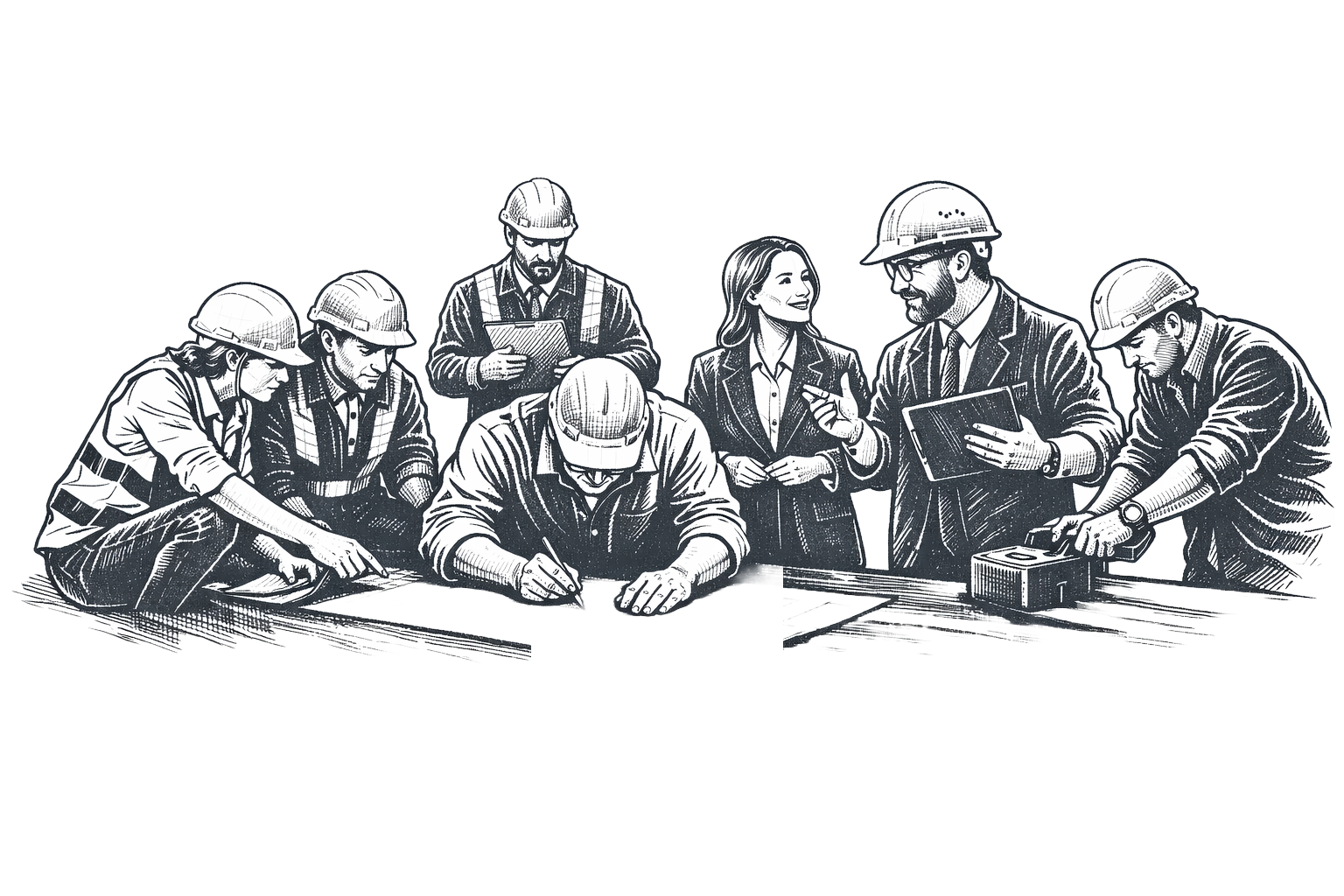 Equipo técnico en reunión de trabajo